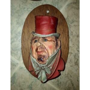 Vintage Bossons Chalkware Head Mr. Micawber 1960's